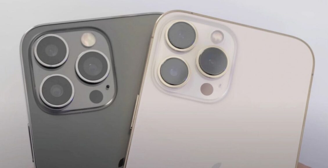Câmeras do novo iPhone 14 Pro à esquerda