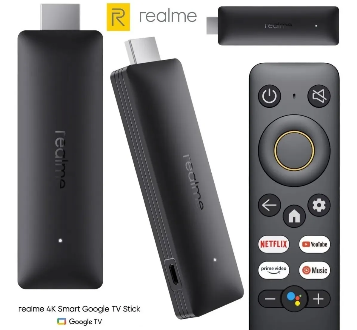 Realme Google TV Stick - Assistente Google integrado (Transforme sua TV antiga em Smart)