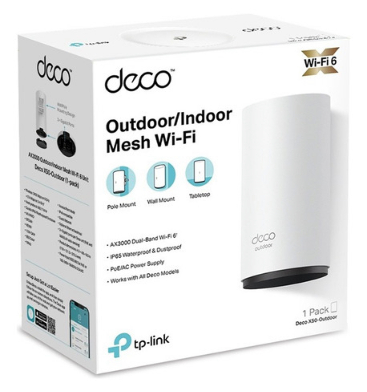 Roteador Wi-Fi 6 Deco X50 Outdoor, ideal para área externa