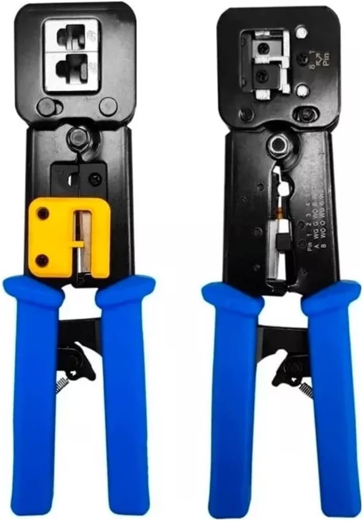 Alicate de crimpar conector vazado